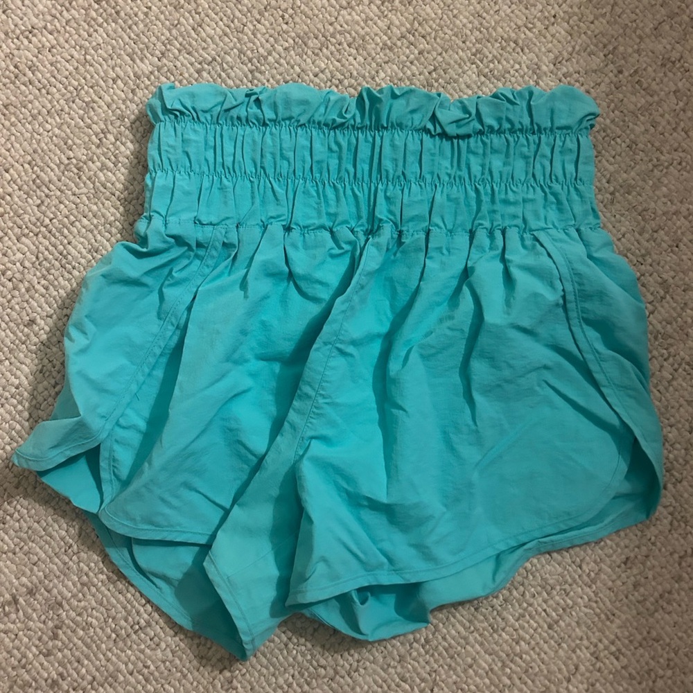 Zenana Outfitters High Waist Aqua Shorts
